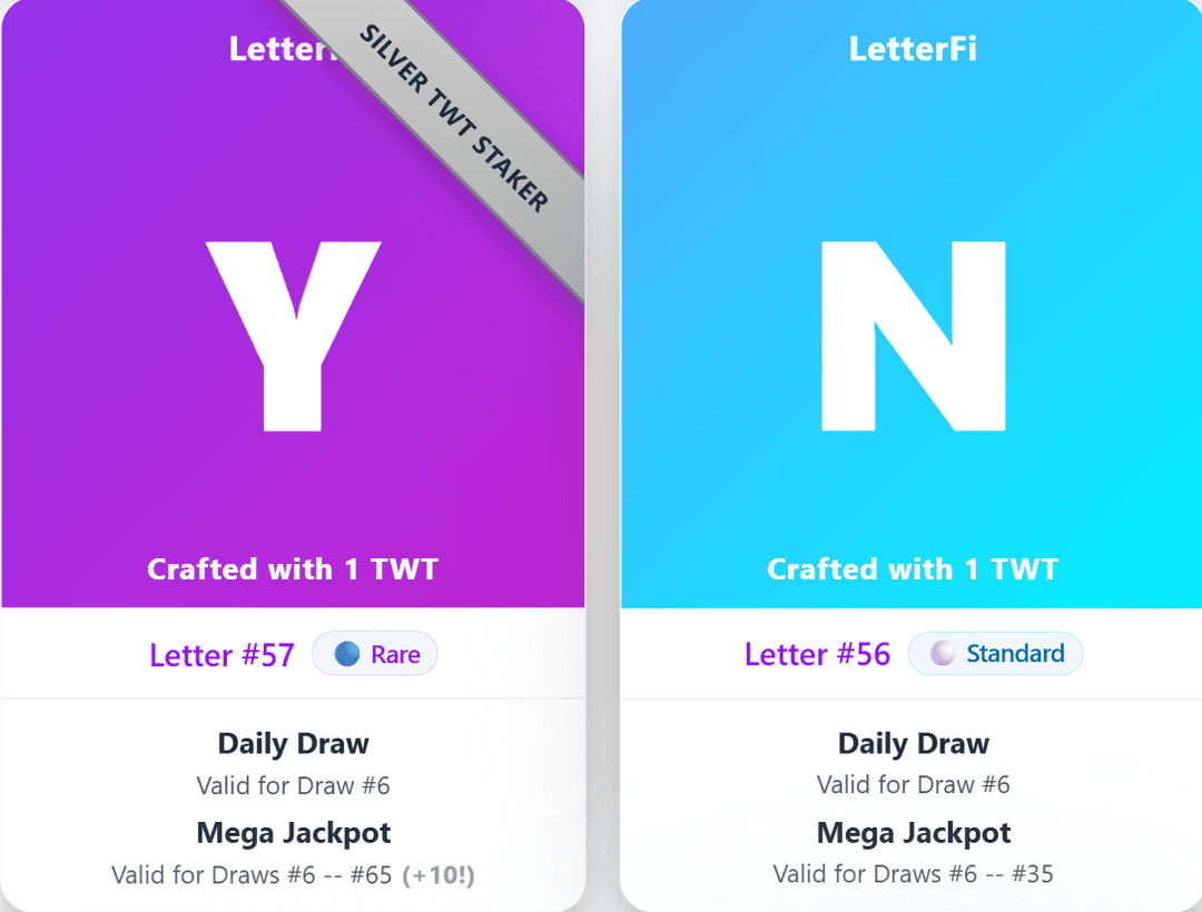 Mega Draws example showing available draw number